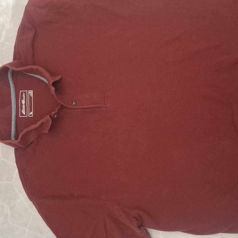 Eddie Bauer Men's Dark Red Polo Shirt
